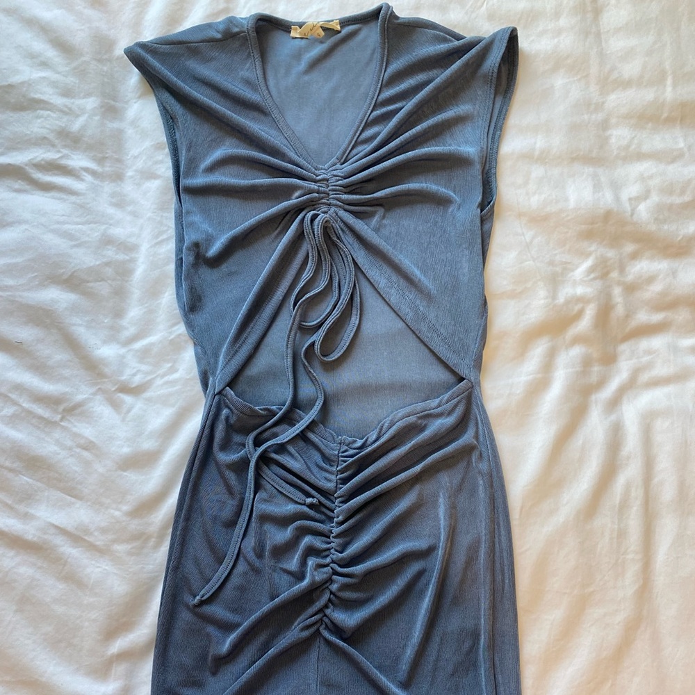 Blue Cinched Mini Dress, size S